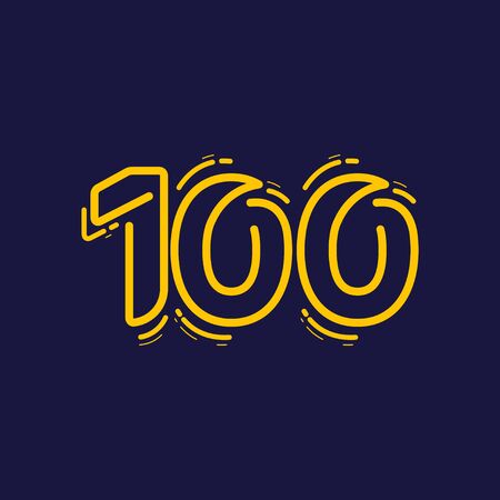 100 Years Anniversary Celebration Vector Template Design Illustrationのイラスト素材