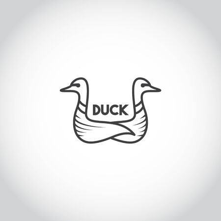 Duck Logo Icon Vector Template Design Illustrationのイラスト素材
