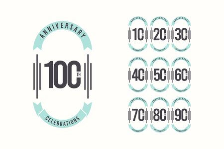 100 Th Anniversary Celebrations Elegant Vector Template Design Illustrationのイラスト素材