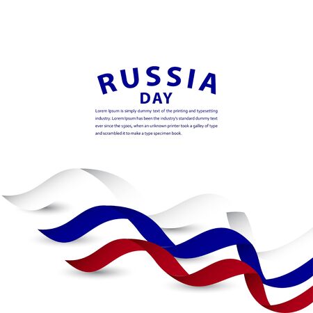 Happy Russia Independence Day Celebration Vector Template Design Illustrationのイラスト素材