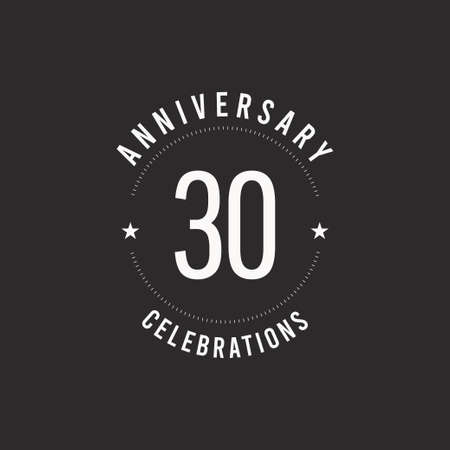 30 Years Anniversary Celebration Vector Logo Icon Template Design Illustration