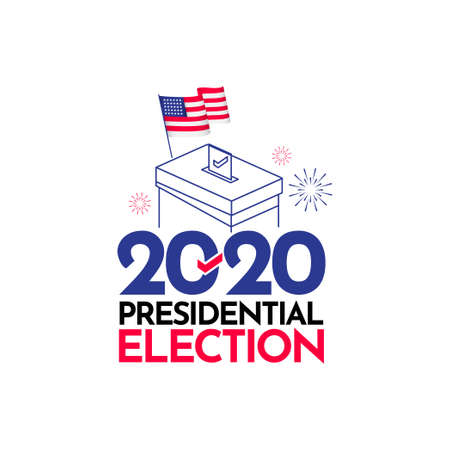Presidential Election 2020 United States Vector Template Design Illustrationのイラスト素材