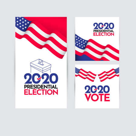 Presidential Election 2020 United States Vector Template Design Illustrationのイラスト素材