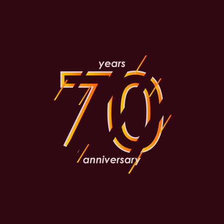 70 Years Anniversary Celebration Vector Template Design Illustration