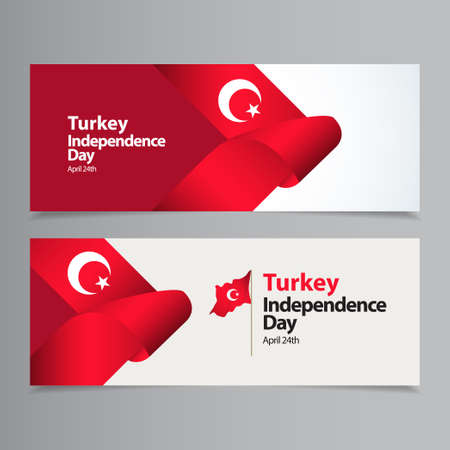 Happy Turkey Independence Day Celebration Vector Template Design Illustrationのイラスト素材