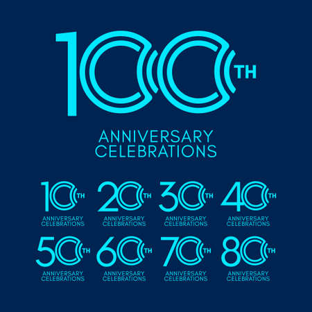 100 th Anniversary Celebration Vector Template Design Illustrationのイラスト素材