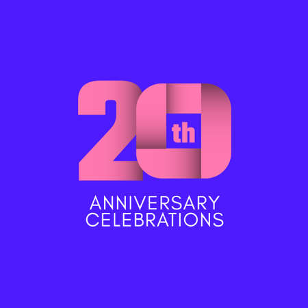 20 th Anniversary Celebration Vector Template Design Illustration
