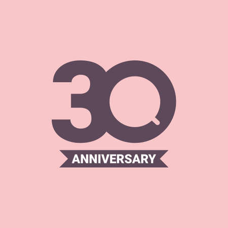30 Years Anniversary Celebration Vector Template Design Illustration