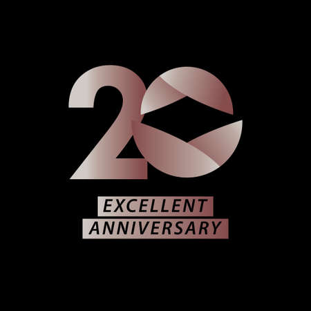 20 Years Anniversary Soft Celebration Vector Template Design Illustrationのイラスト素材