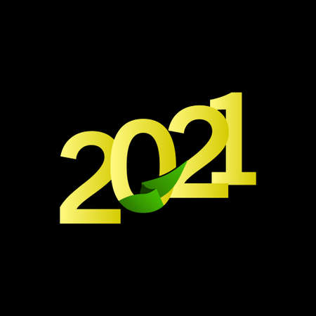 Happy New Years 2021 Celebration Vector Template Design Illustrationのイラスト素材