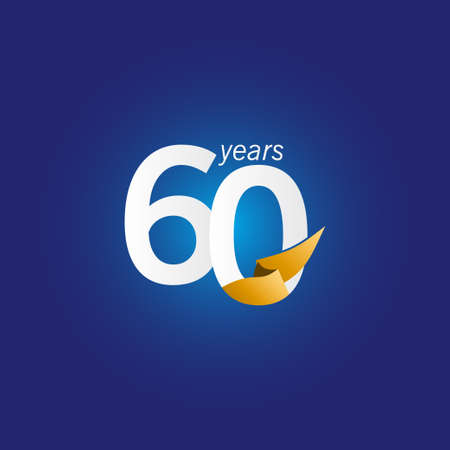 60 Years Anniversary Celebration Vector Template Design Illustrationのイラスト素材