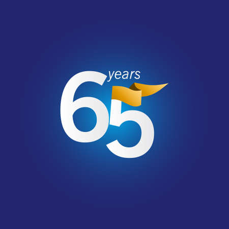 65 Years Anniversary Celebration Vector Template Design Illustrationのイラスト素材