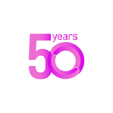 50 Years Anniversary Celebration Vector Template Design Illustrationのイラスト素材