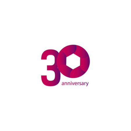 30 Years Anniversary Celebration Vector Template Design Illustrationのイラスト素材