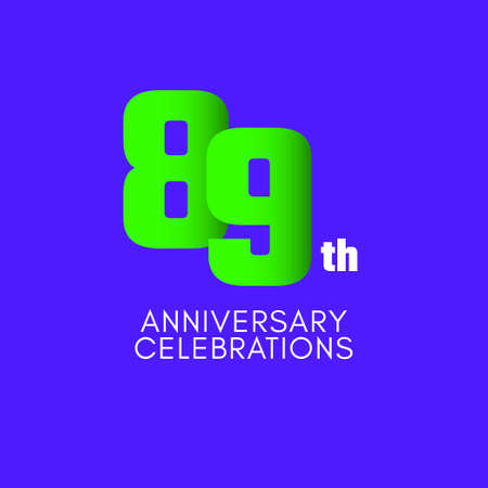89 th Anniversary Celebration Vector Template Design Illustrationのイラスト素材
