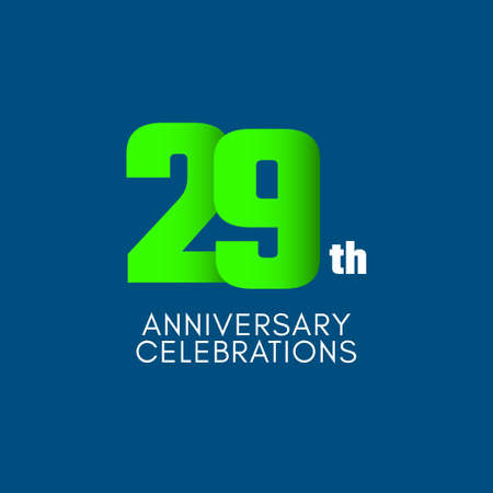29 th Anniversary Celebration Vector Template Design Illustrationのイラスト素材