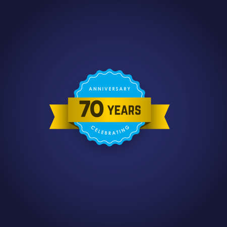 70 Years Anniversary Celebration Vector Template Design Illustrationのイラスト素材