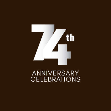 74 Th Anniversary Celebration Vector Template Design Illustrationのイラスト素材
