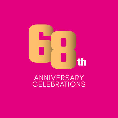 68 Th Anniversary Celebration Vector Template Design Illustrationのイラスト素材