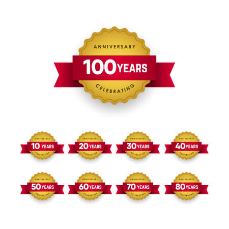 100 years Anniversary Celebration Vector Template Design Illustrationのイラスト素材