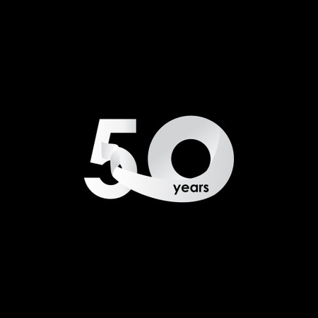 50 Years Anniversary Celebration Vector Template Design Illustrationのイラスト素材