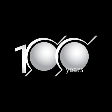 100 Years Anniversary Celebration Circle White Vector Template Design Illustrationのイラスト素材
