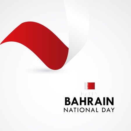 Happy Bahrain National Day Celebration Vector Template Design Illustrationのイラスト素材