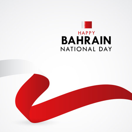 Happy Bahrain National Day Celebration Vector Template Design Illustrationのイラスト素材