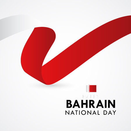 Happy Bahrain National Day Celebration Vector Template Design Illustrationのイラスト素材
