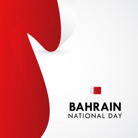Happy Bahrain National Day Celebration Vector Template Design Illustrationのイラスト素材