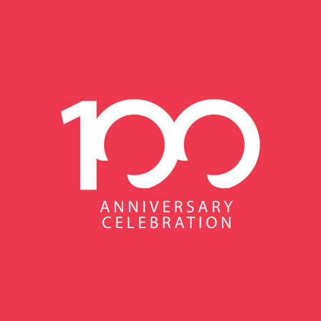 100 Years Anniversary Celebration Vector Template Design Illustrationのイラスト素材