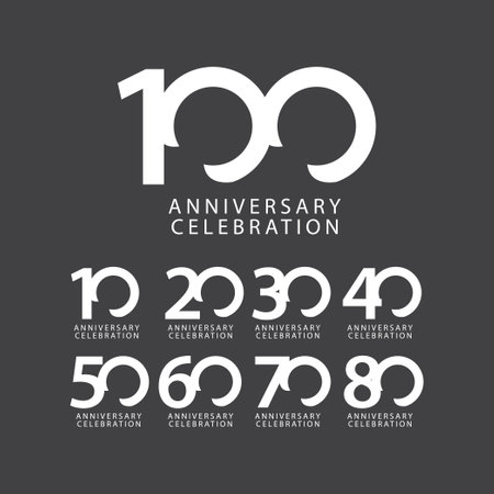 100 Years Anniversary Celebration Vector Template Design Illustrationのイラスト素材