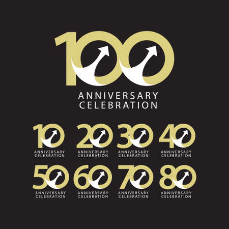 100 Years Anniversary Celebration Vector Template Design Illustrationのイラスト素材
