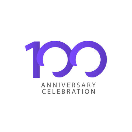100 Years Anniversary Celebration Vector Template Design Illustrationのイラスト素材
