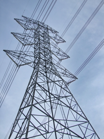 high voltage Tower の写真素材