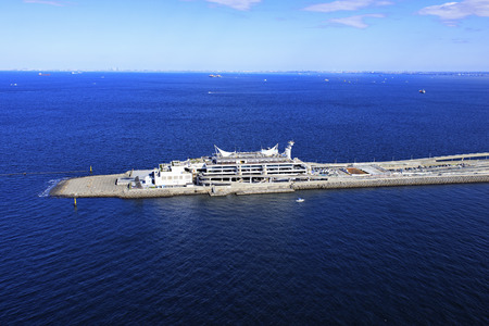 Sea Firefly, Tokyo Aqua Line, Aerial Photographyのeditorial素材