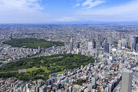 Aerial photography around Shinjukuのeditorial素材