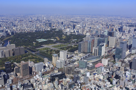 Urban landscape, yurakucho sky, Imperial Palaceのeditorial素材