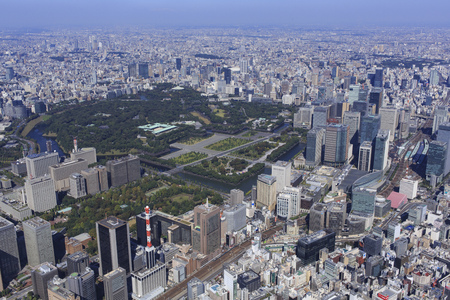 Urban Landscape, Yurakucho, Imperial Palace Bundのeditorial素材