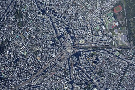 Shingo Shibuya Aerial Photography, Shibuya-kuの写真素材