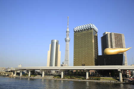 View of the sky tree and the cityのeditorial素材