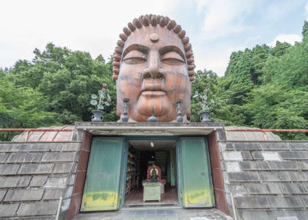 Giant daibutsu figure of the Buddha at Hanibe caves, Japan.のeditorial素材