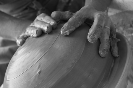 pot makingの写真素材