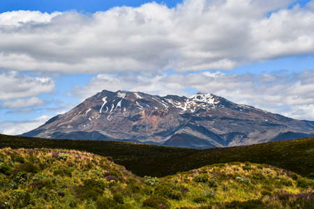 Mount Ruapehu during summer timeの写真素材
