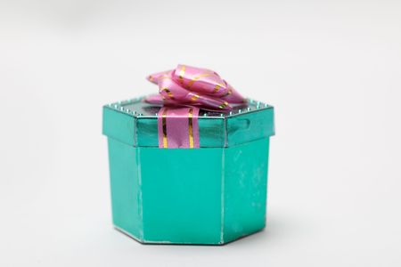 A colourful gift box with a nice shape.の写真素材