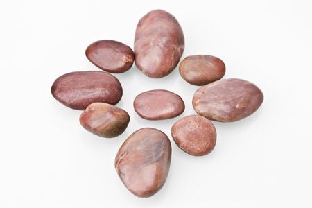 A shot of river pebbles in a pattern.の写真素材