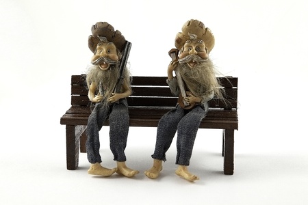 Old Men On Benchの写真素材