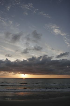 Sunset over the Oceanの写真素材