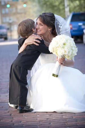 Bride with Ring Bearerの写真素材