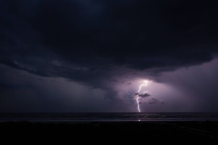 Lightning and the Oceanの写真素材